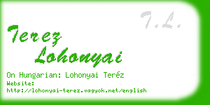 terez lohonyai business card